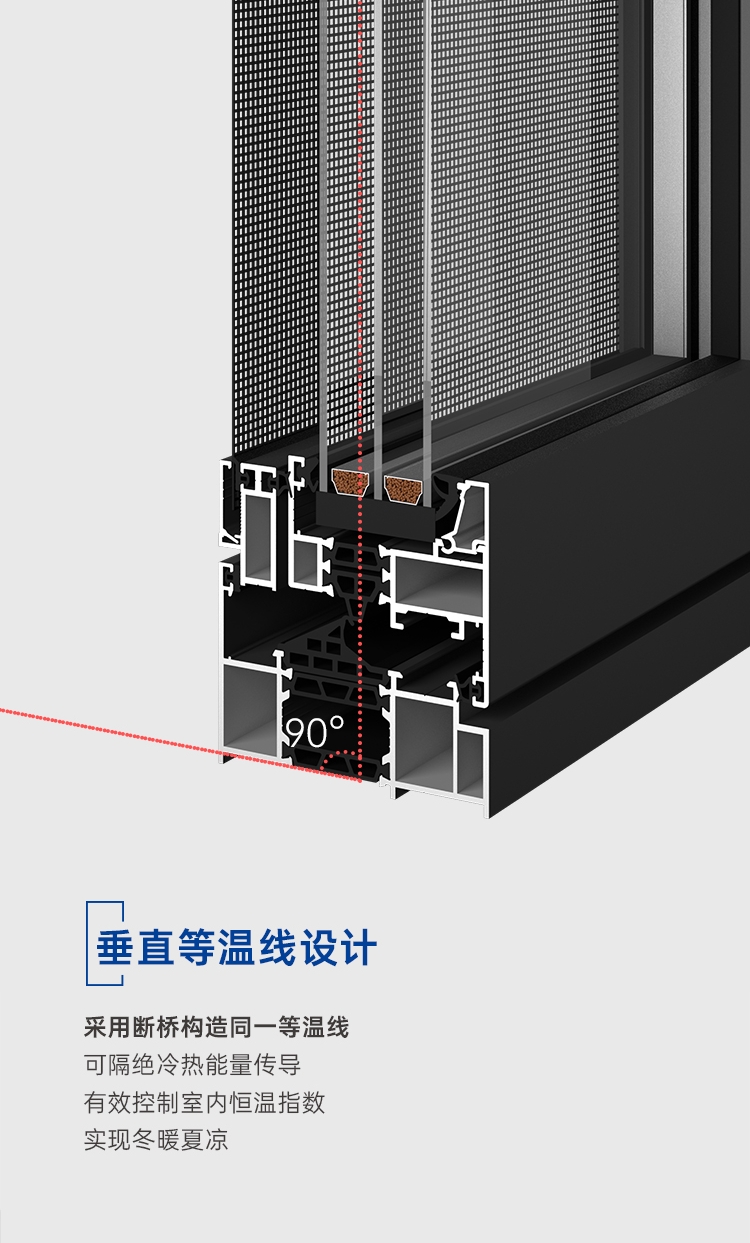 星悦系列  双内开断桥平开窗